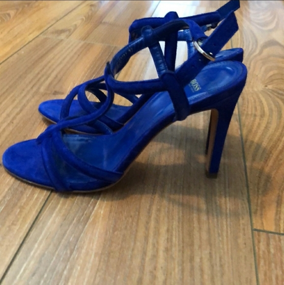 REPOSH! Hugo Boss Cobalt Blue Suede Sandal - Picture 2 of 4